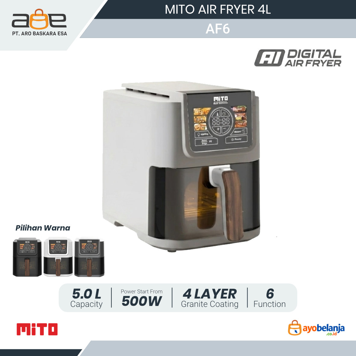 MITO - AIR FRYER - AF6 SMART FRY - 4L