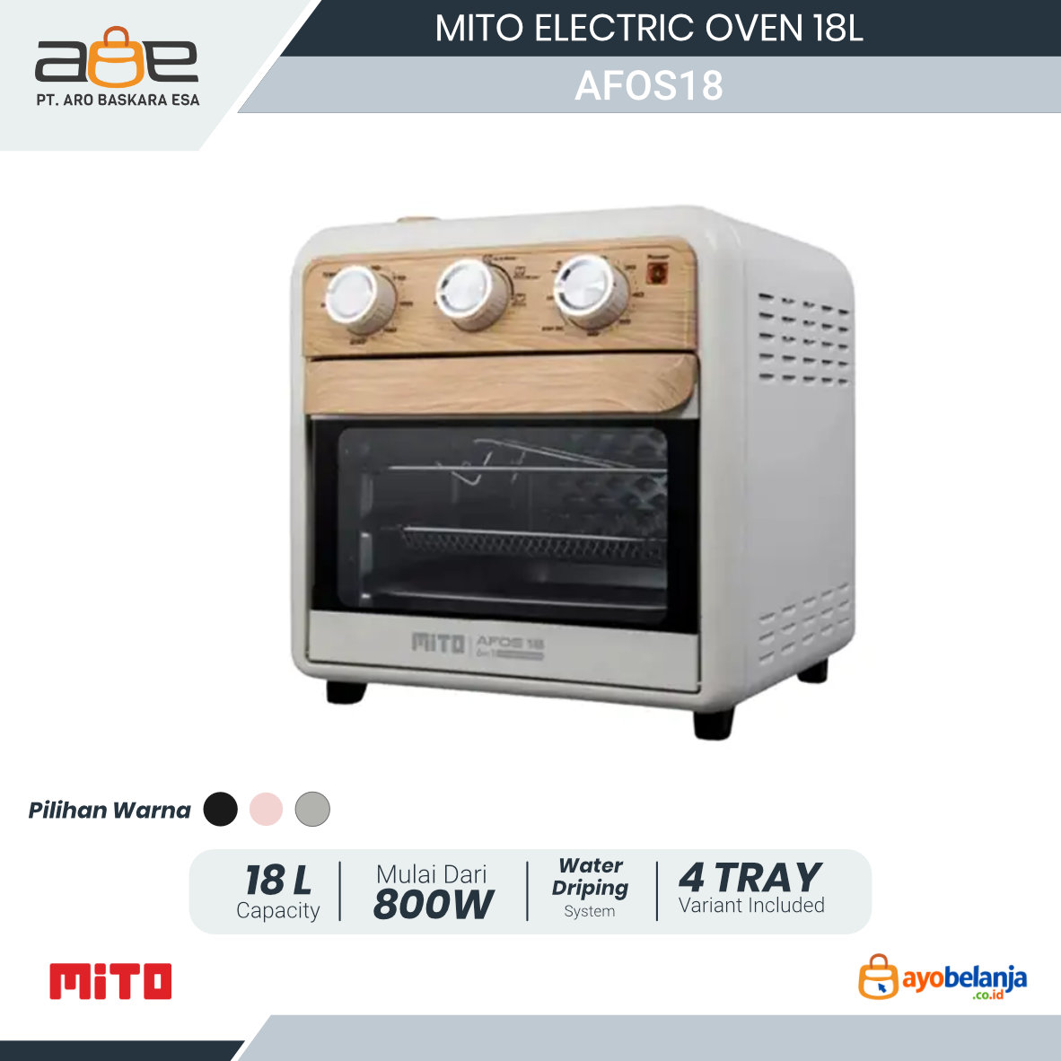 MITO - ELECTRIC OVEN - AFOS 18 COMBO SERIES - 18L