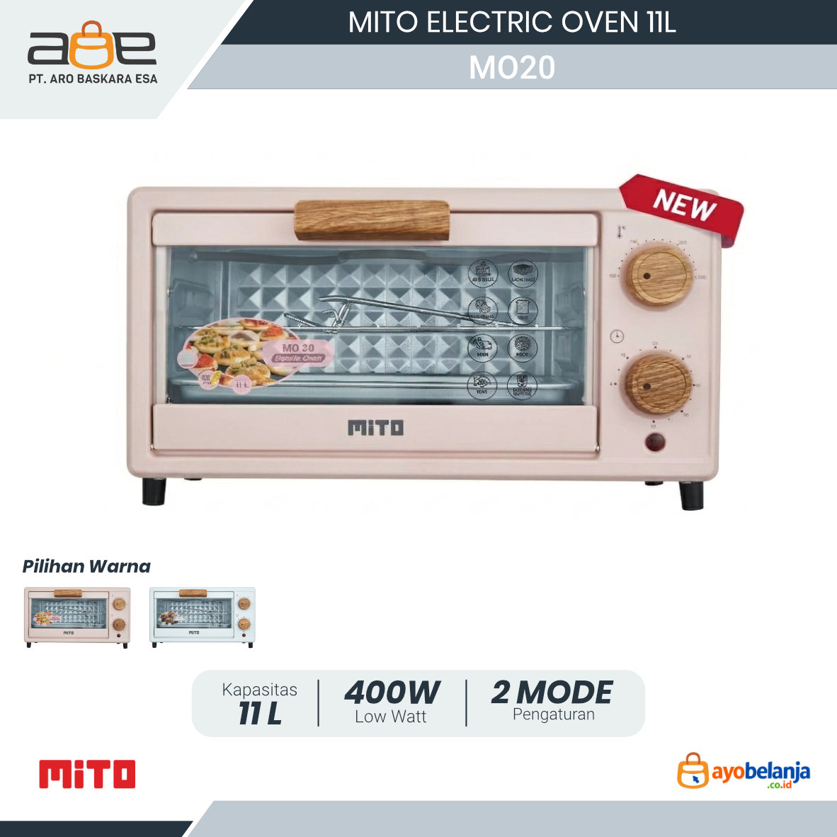 MITO - ELECTRIC OVEN - MO20
WOOD SERIES - 11L