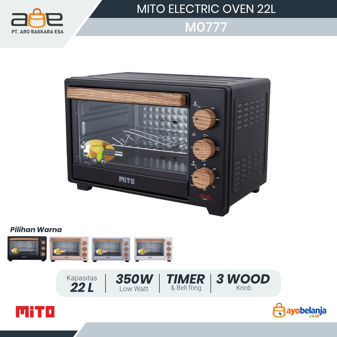 MITO - ELECTRIC OVEN - MO777 HIT -
22L
