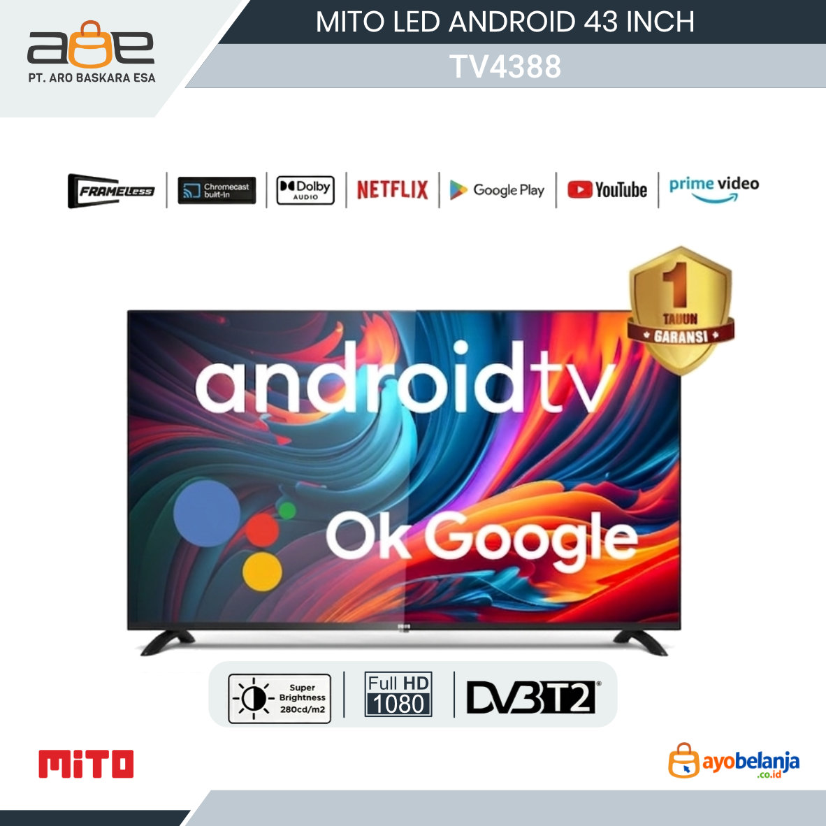 MITO - LED ANDROID - 4388 - 43 INCH